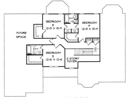 Upper for House Plan #6082-00107