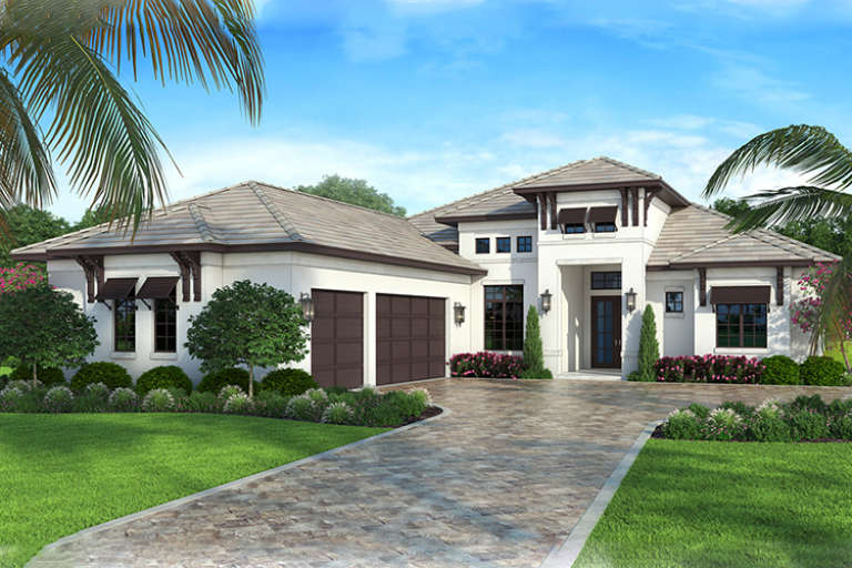 Florida House Plan #207-00044 Elevation Photo