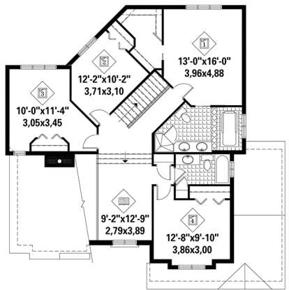 Upper for House Plan #6146-00278