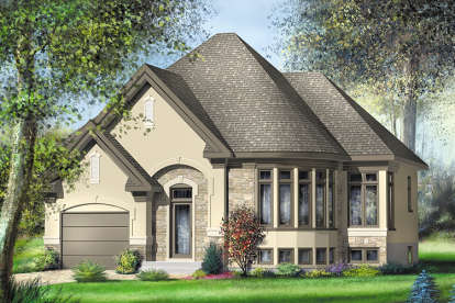 1 Bed, 1 Bath, 968 Square Foot House Plan - #6146-00298