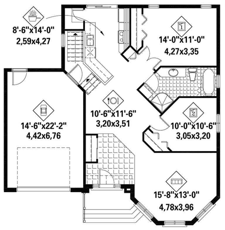 House Plan House Plan #18289 Drawing 1