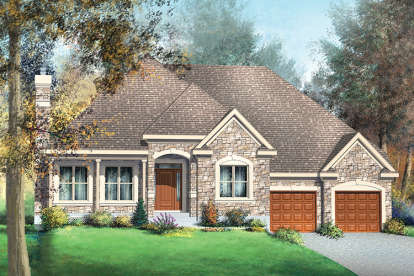 European House Plan #6146-00304 Elevation Photo