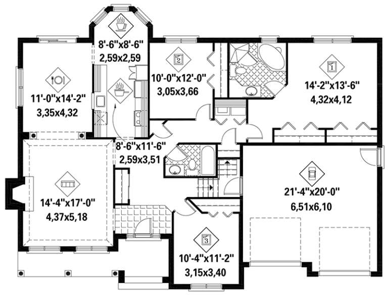 House Plan House Plan #18294 Drawing 1