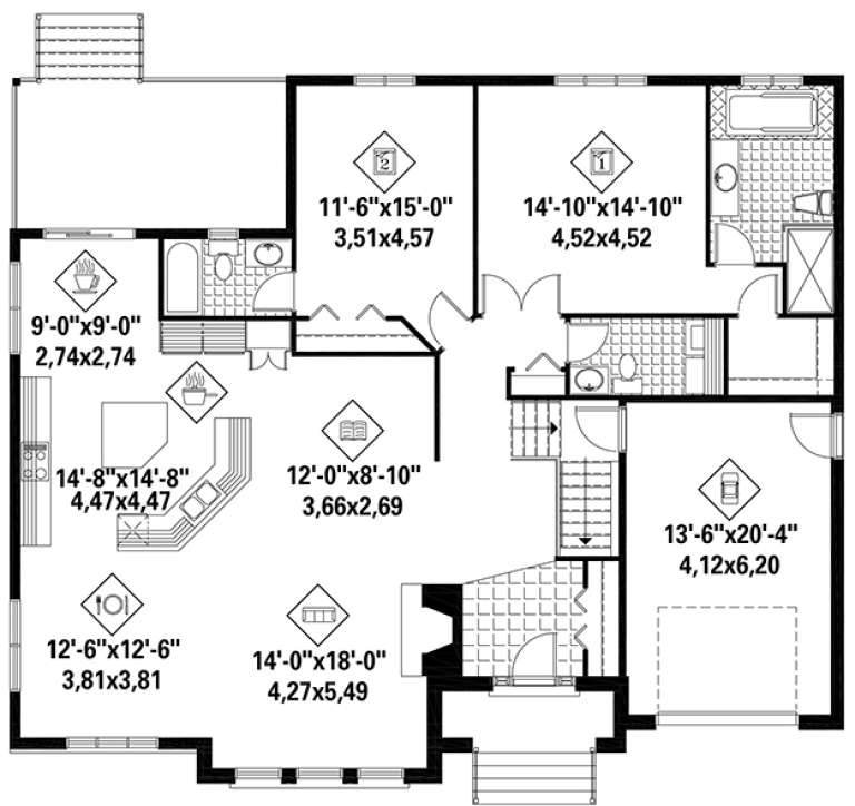 House Plan House Plan #18297 Drawing 1