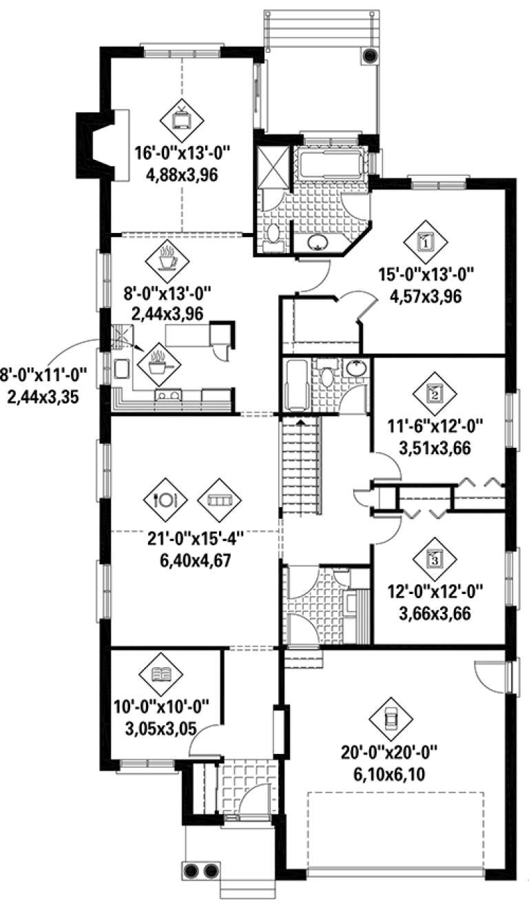 House Plan House Plan #18298 Drawing 1