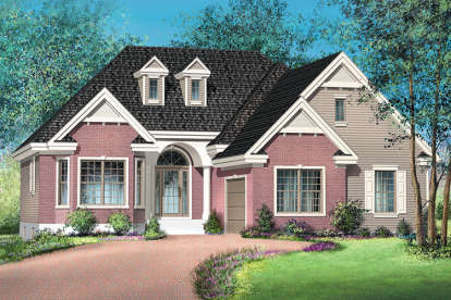 Traditional House Plan #6146-00309 Elevation Photo