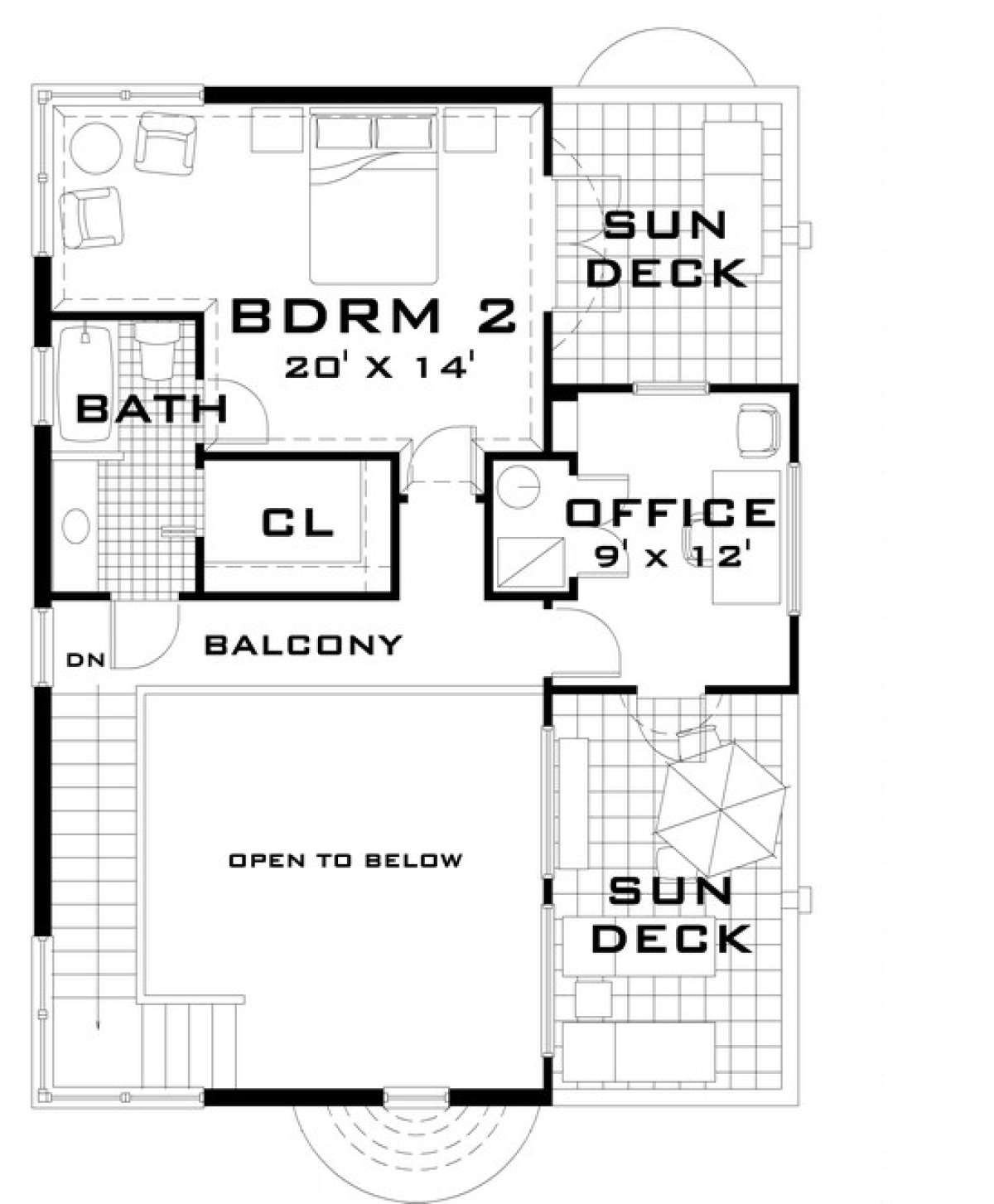 Second Floor for House Plan #028-00026