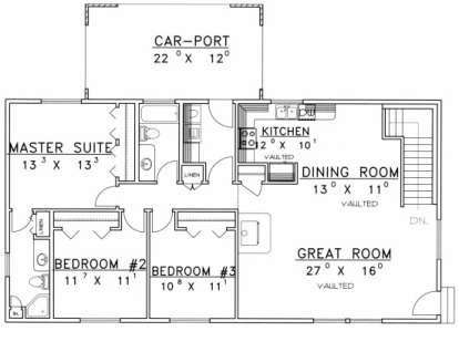 Main Floor for House Plan #039-00452