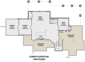Basement for House Plan #5631-00061