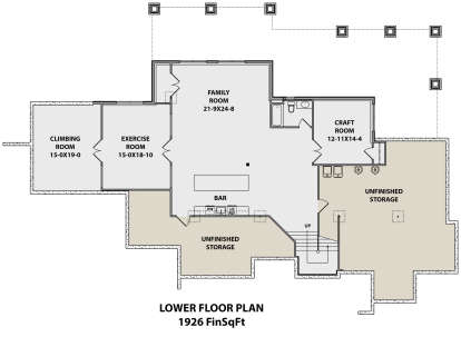 Basement for House Plan #5631-00061