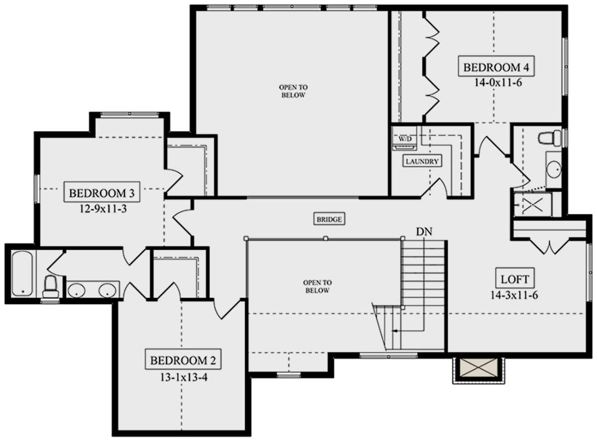 Second Floor for House Plan #5631-00063