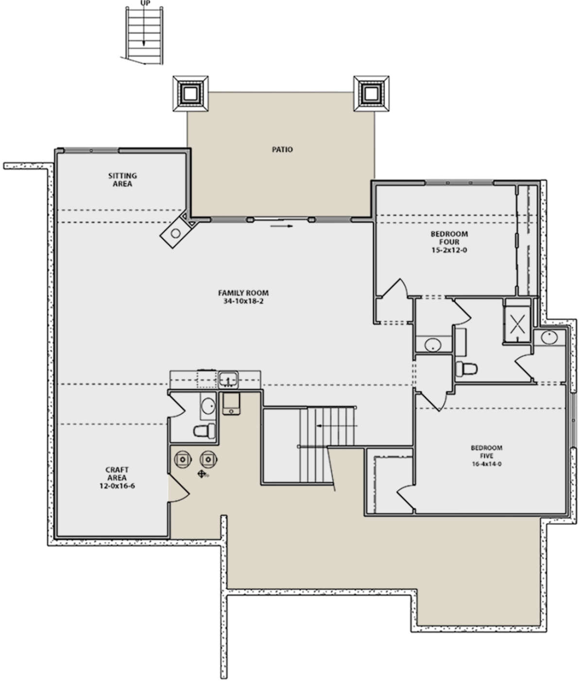 Basement for House Plan #5631-00066