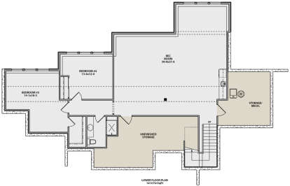 Basement for House Plan #5631-00068