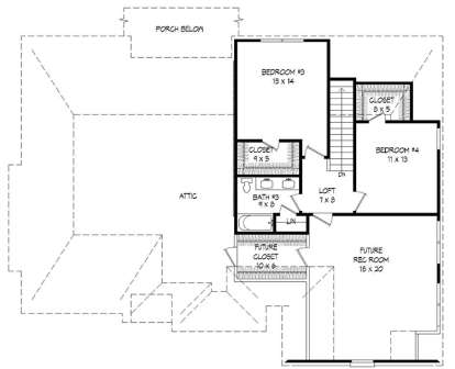 Upper for House Plan #940-00026