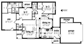 Floorplan 1 for House Plan #048-00115