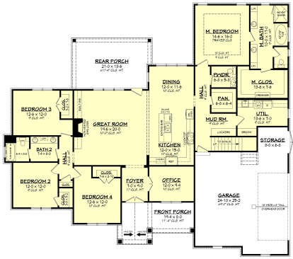 Main Floor  for House Plan #041-00159