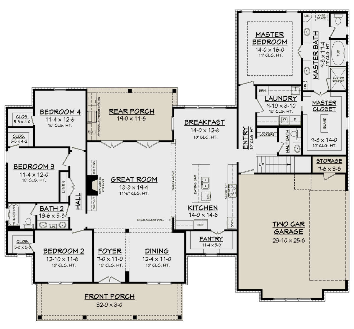 Main Floor for House Plan #041-00160