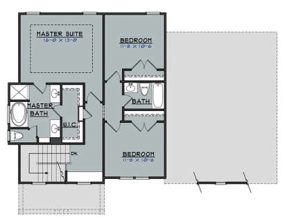 Upper for House Plan #3418-00008