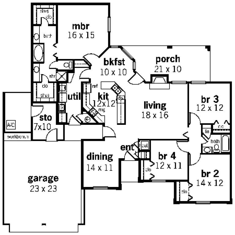 House Plan House Plan #1833 Drawing 1