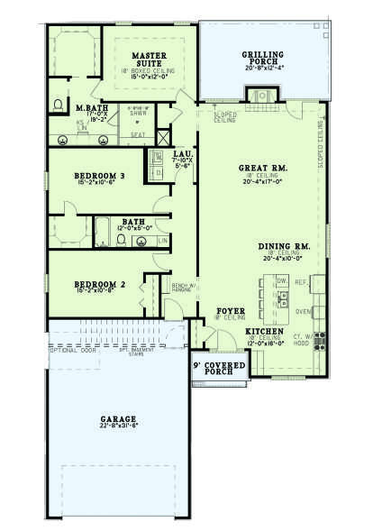 Main Floor for House Plan #110-01045