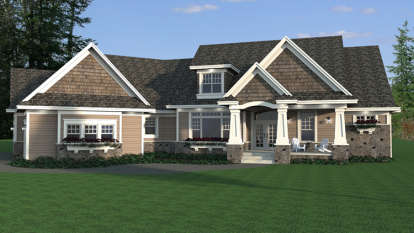 5 Bed, 4 Bath, 4773 Square Foot House Plan - #098-00270