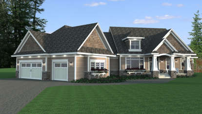 Ranch House Plan #098-00270 Elevation Photo