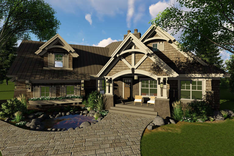 Craftsman House Plan #098-00271 Elevation Photo
