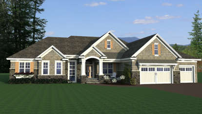 Ranch House Plan #098-00272 Elevation Photo