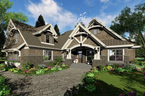 Craftsman House Plan #098-00273 Elevation Photo