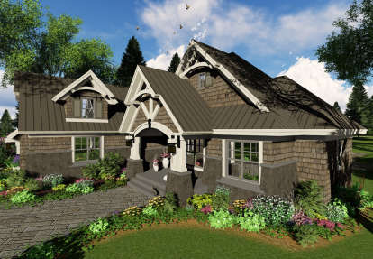 Craftsman House Plan #098-00273 Elevation Photo