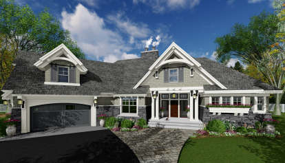 Craftsman House Plan #098-00275 Elevation Photo