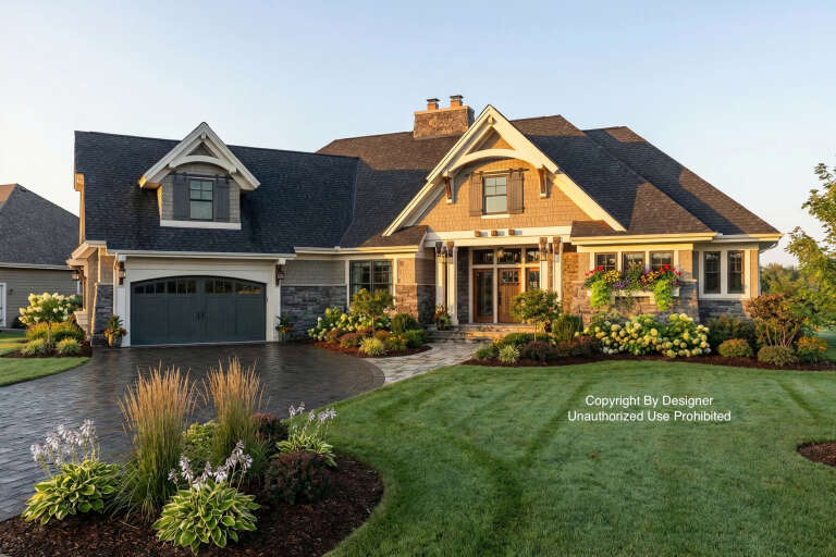 House Plan House Plan #18344 Angled Front Elevation