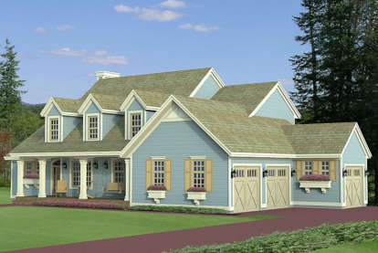 Country House Plan #098-00278 Elevation Photo