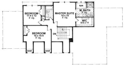 Upper for House Plan #098-00278