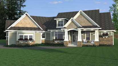 Craftsman House Plan #098-00279 Elevation Photo