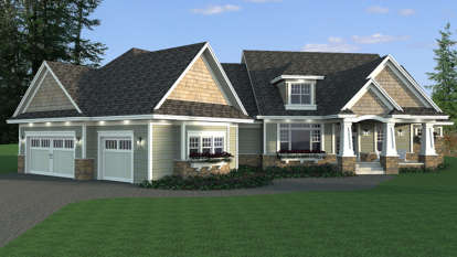 Craftsman House Plan #098-00279 Elevation Photo