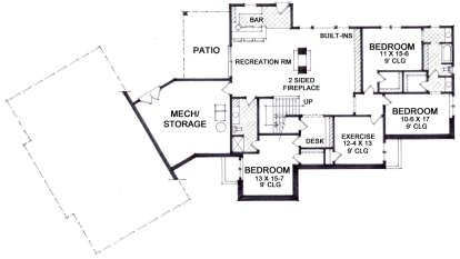 Basement for House Plan #098-00280