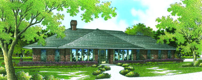 Traditional House Plan #048-00118 Elevation Photo