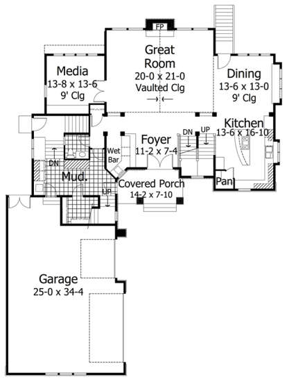 Main Floor  for House Plan #098-00284