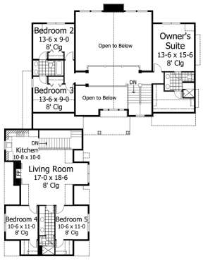 Upper for House Plan #098-00284