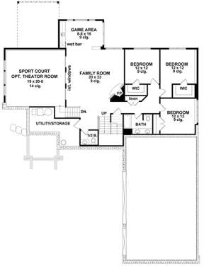 Basement for House Plan #098-00287