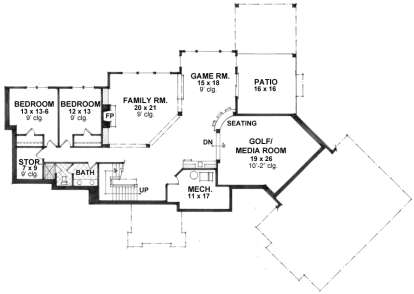 Basement for House Plan #098-00291
