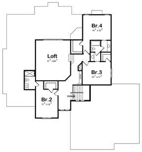 Upper for House Plan #402-01447
