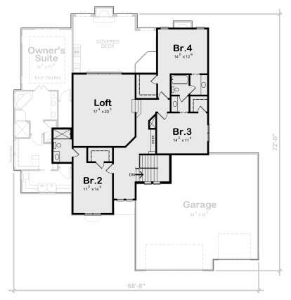 Second Floor for House Plan #402-01447