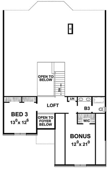 Upper for House Plan #402-01451