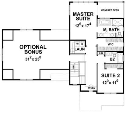 Second Floor for House Plan #402-01452