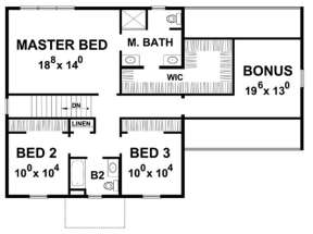 Upper for House Plan #402-01454