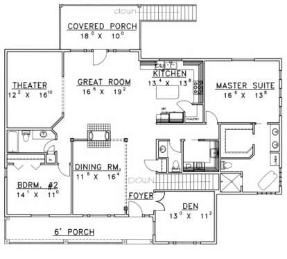 Main Floor for House Plan #039-00456