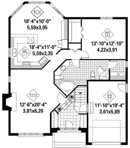 House Plan House Plan #18383 Drawing 1