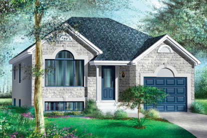 2 Bed, 1 Bath, 1157 Square Foot House Plan - #6146-00334